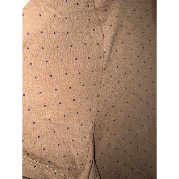 Perry Ellis Mens Shirt Brown XXL Polo Short Sleeve Luxury Pima Cotton Polka Dots - Picture 2 of 13